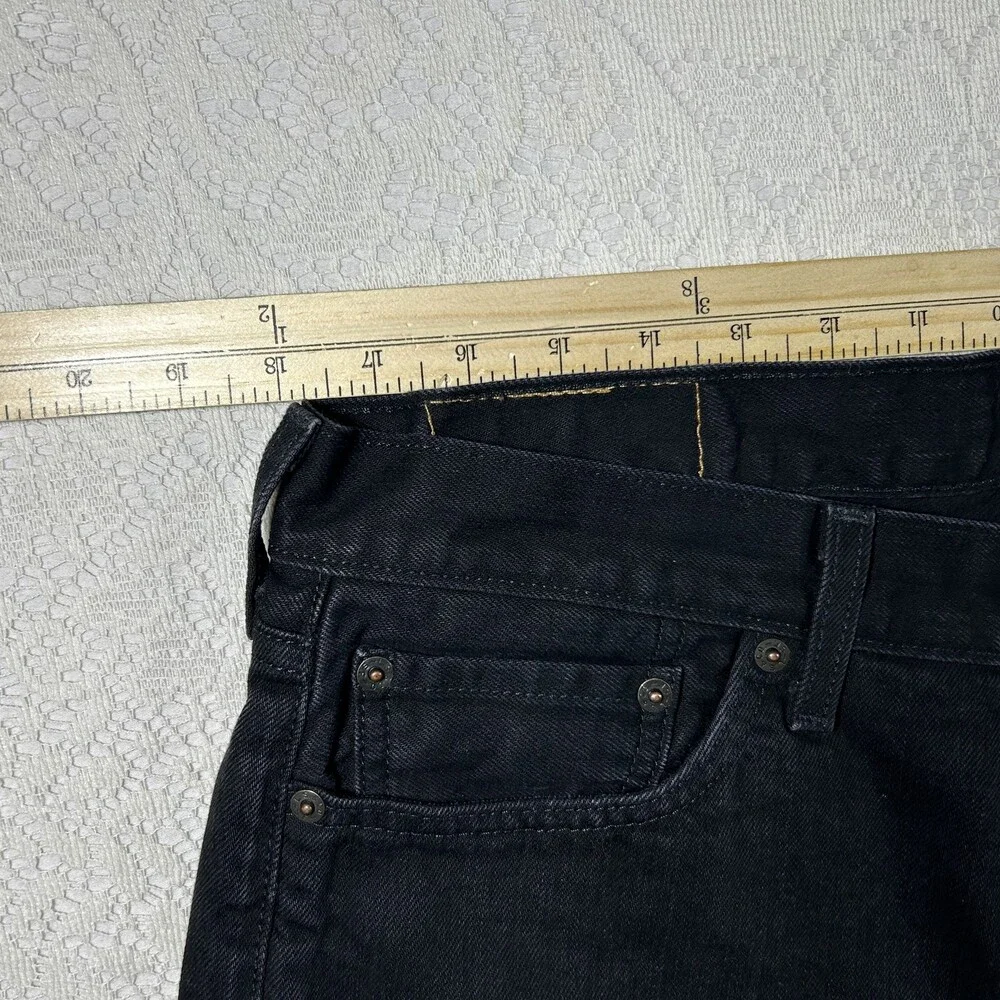Levis 501 Jeans Mens 36x34 Straight Leg Button Fly Denim Waterless Black